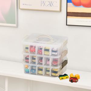 플라팜 레고 장난감 정리함 (칸막이포함) 1호, 3단, 믹스컬러, 1개