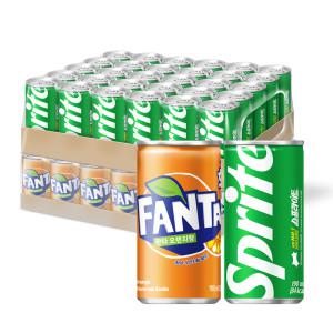 스프라이트, 190ml, 30개 + 환타 오렌지, 190ml, 30개
