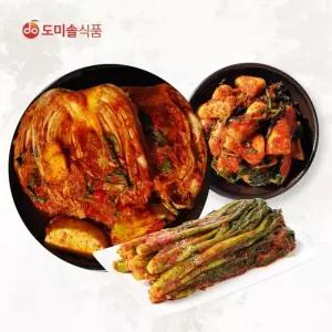 도미솔 사랑채 포기김치 6kg + 총각김치 2kg + 갓김치 2kg (3종, 10kg)