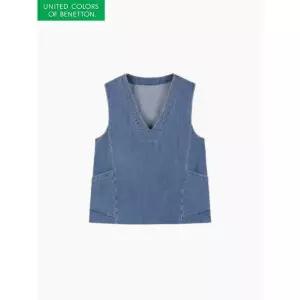 [베네통]데님 베스트 블라우스 BABL92431_P391339180