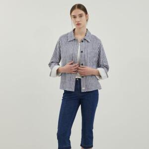 올리비아로렌 HC03 스트라이프 패턴 아우터형 셔츠  VVC NL4M 3291