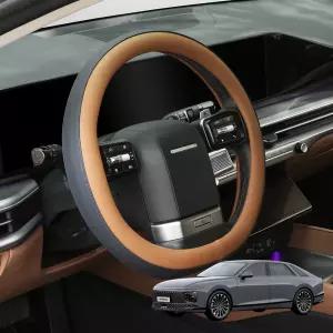 루젠 그랜저 GN7 핸들커버 투톤 가죽 스티어링