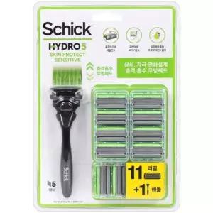 쉬크 하이드로5 스킨프로텍트 센서티브 면도기 기획팩 (핸들1+날11)