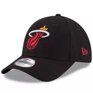 New Era 유니 NBA The League 9FORTY 농구팀 색상 조절 가능한 모자 캡 프리 사이즈 마이애미 히트 - 블랙