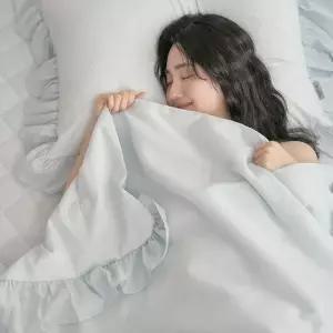 [아망떼]릴리 스노우 시어서커 리플 프릴 여름 차렵이불 패드세트K 5color