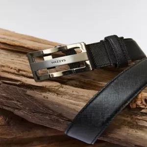 헤지스 액세서리 남성 24FW [핫딜][스테디셀러]블랙 음각로고 소가죽 벨트 WUBE4F702BK