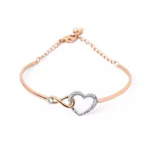 [스와로브스키] 여성 미디움 Infinity Heart 뱅글 하트 팔찌(R1)(5518869)
