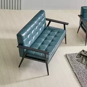 네오 알토 2인 소파 블랙 스틸 프레임 NES1543