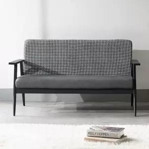 네오 알토 2인 체크 패브릭 소파 스틸 프레임 NES1554