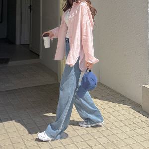 [제작/빅사이즈]이블렛 루프엘 리오셀 쿨 데님 와이드 팬츠 제이스타일