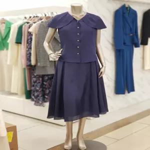 [미니멈]시스루 캡 블라우스 스커트세트 MYBAWBS4130