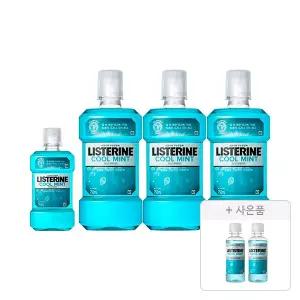 리스테린액 쿨민트 750ml, 3개+250ml, 1개+증정(쿨민트 마일드 100ml, 2개)