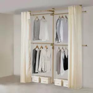 왕자 프리미엄 우드4단커텐행거