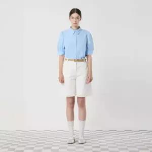 [롯데백화점]씨씨콜렉트 하프슬리브 볼륨 셔링 셔츠 (C252MSC331)