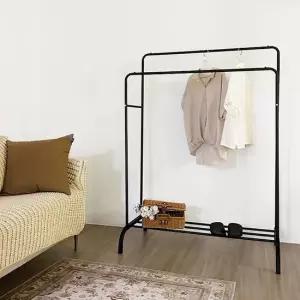 홈앤비전 간편조립 고정형 2단 듀얼 사무실 스탠드 행거