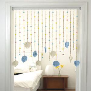 비즈발 커튼 나무구슬 마크라메 파티션 모빌 문발 출입문 가리개 문장식 에스닉 현관