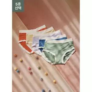 라페어 인견 여성 빅사이즈 5세트 편한 솔리드 삼각팬티 XS-2XL 달콤