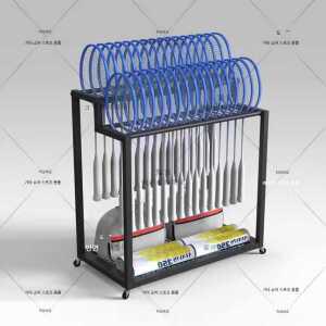 배드민턴 라켓 홀더 보관 제품 진열 거치대 30랙 피트니스 블랙 수납랙