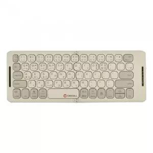 크로셀 C-Flip Retro 무선 미니 접이식 블루투스 키보드 (레트로 베이지)