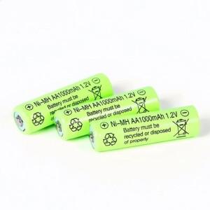 1.2V 1000mAh AA NI-MH 충전식 배터리
