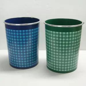 실크링휴지통 중/틈새/오픈/사무실/주방/뚜껑없는/쓰레기통/예쁜/작은/슬림/인테리어/가정용/종량제/화장실