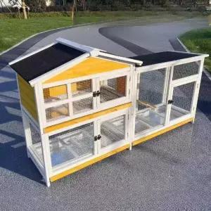 야외 닭장 대형 토끼장 원목 하우스 케이지 집 사육장