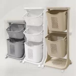 2단 3단 대용량 국내제작 아임홀리빙 LINE 스탠다드 통기성 좋은 빨래바구니 세탁바구니 빨래통