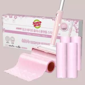 3M 체리블라썸 롱핸들 테이프클리너 세트(롱핸들 1개+리필 5입)