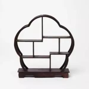 다관 매화 원목 찻잔 장식장 미니선반 장식장 미니장식장 미니선반 진열장