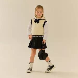 리본세일러니트조끼(아이보리)