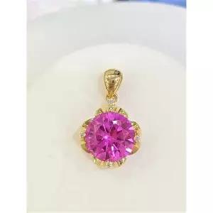 14k/18k 금 핑크 사파이어 목걸이 펜던트 GH12AESUNG1783P-합성핑크사파이어-체인제외