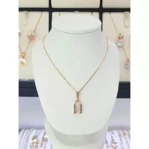 14k/18k 이니셜 H 입체 펜던트목걸이 GHKB12616PN-42cm