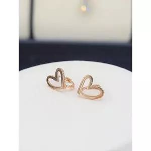 14k 원터치 하트 귀걸이 핑크골드 GWH121981E