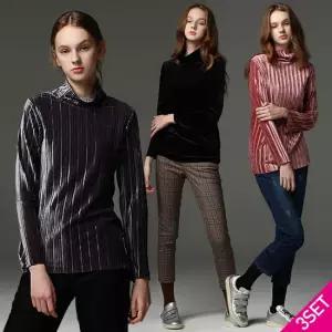 [GS단독] [홈쇼핑방송/르오트(LeOT)] 기품있는 레이디 벨벳 블라우스 (3종택일)-사이즈 55~99다양