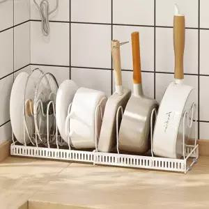 길이조절 프라이팬 정리대 7단 후라이팬 냄비 정리함 수납 정리선반