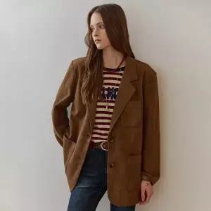 [마쟈]페이크 스웨이드 클래식 오버핏 자켓