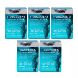 GNM자연의품격 rTG 알티지 오메가3 837mg x 60캡슐 X 5박스 I