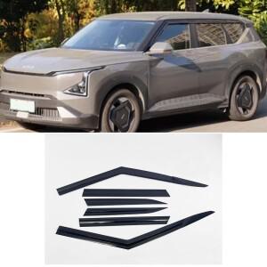 자동차 액세서리 기아 EV5 2023 실버 블랙 창 바이저 벤트 그늘 태양 비 6PCS