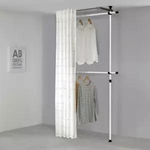 왕자 심플2단커튼행거_선택형A타입