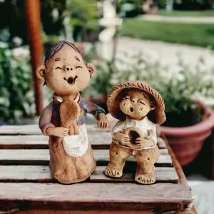 토다원트 오줌싸개 못난이 남녀 인형 도자기 토우 토기 전통 흙 장식 카페 인테리어