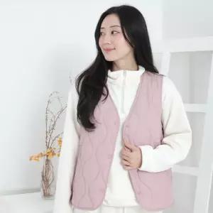 여성 경량 누빔 패딩조끼 퀼팅 보온 솜패딩 베스트 중년여성 데일리용 실내용