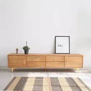 D201 원목 2단 서랍 거실장 2000 1color 착불