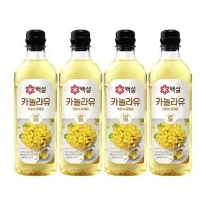 백설 카놀라유 900ml 4개 (1세트)CL
