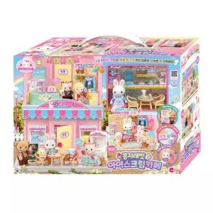 어린이집 소꿉놀이용 미니피규어 아이스크림카페 여아 가구모형 래빗 토끼인형 동물