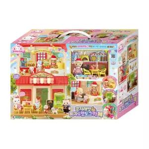 형제끼리 피규어역할놀이 콩지래빗 피자핫도그카페 동물 가족인형 3세 이모선물 여아