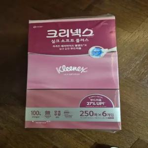 크리넥스 실크 소프트 미용티슈 250매 6개입 1팩
