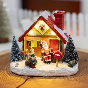 플라워트리 크리스마스 장식 AA건전지 전구있는산타 13x11cm 소품