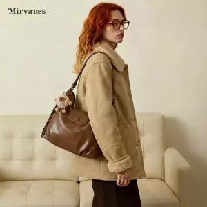 미르바네스 빈티지 레더 2WAY 숄더백 백팩 1574