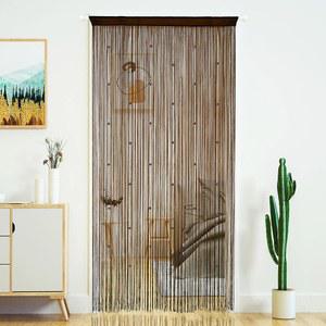 야오위에 비즈 커튼 도어 스트링 커튼, 현관 태슬 비즈 걸이 프린지 히피 룸 칸막이 창문 복도 입구 벽장 침실 프라이버시 장식 (39 79인치/100 200 , 커피)