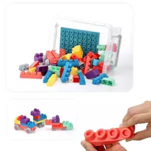 두돌아기 소근육발달 안전 말랑 블럭 장난감 컬러블럭 두뇌발달 조카선물 애기블럭